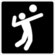 Pictogram No I-370-30: Volleyball Court (Terrain de volley-ball) from Qubec